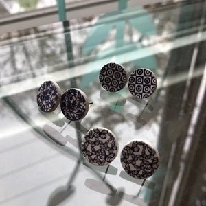 💕2 for 10$💕Wooden patterned earring bundle!